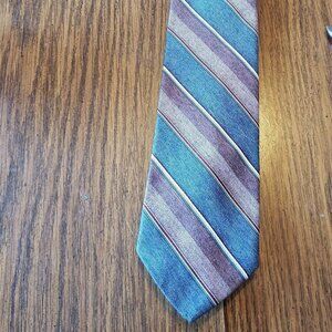 John Weitz Mens Purple And Blue Striped 3 Inch Wide Neck Tie